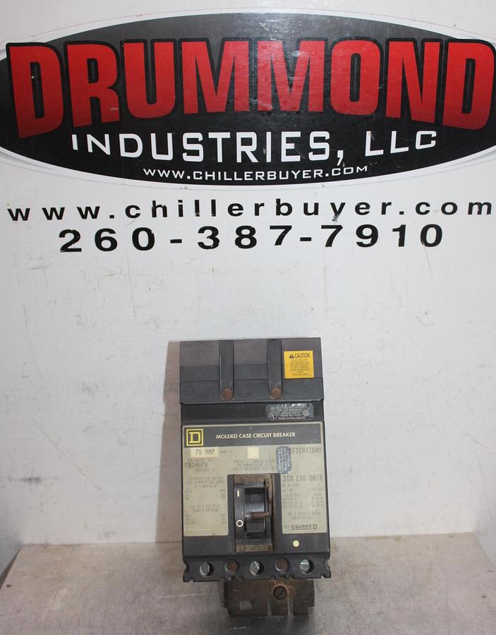Used SQUARE D I-LINE CIRCUIT BREAKER FC34060 60 AMP 480 VAC 3-POLE