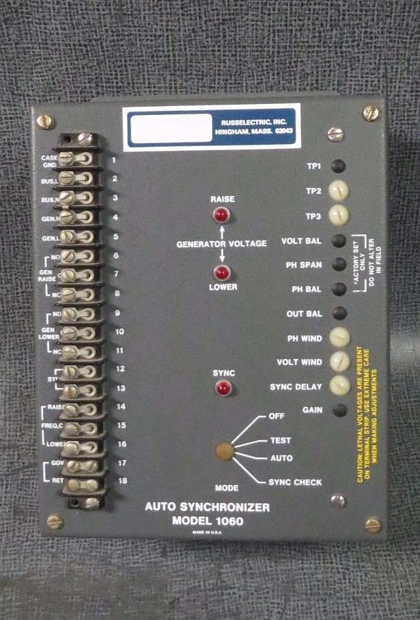 Used RUSSELECTRIC INC AUTO SYNCHRONIZER 1060 120 VAC **WARRANTY**