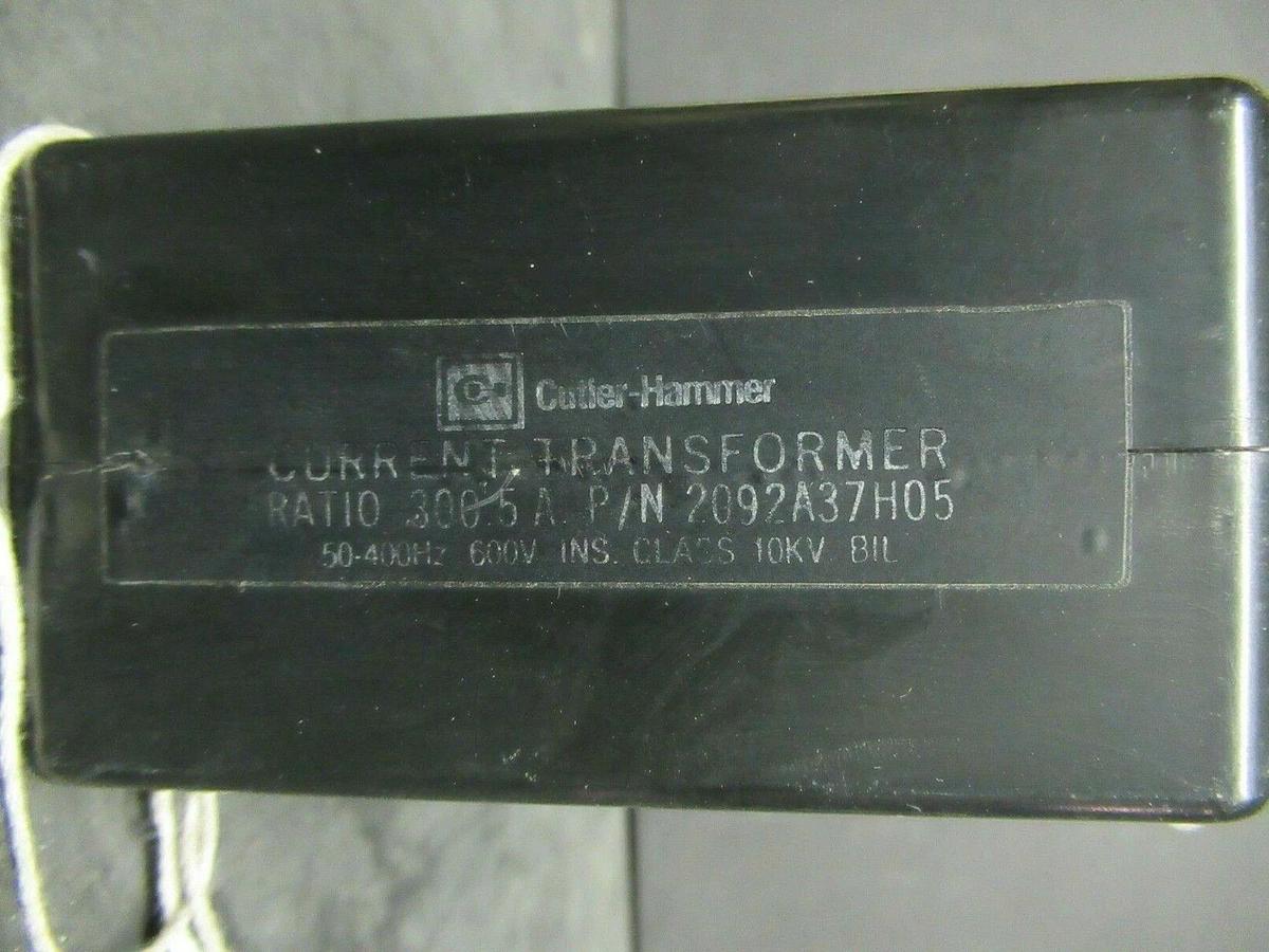 Used CUTLER HAMMER CT CURRENT TRANSFORMER 2092A37H05 300:5 RATIO SENSOR **WARRANTY**