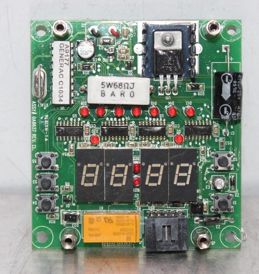 Used GENERAC MARK III EXERCISER CIRCUIT BOARD 0A8637 REV. D 0A8638 REV. D *WARRANTY*