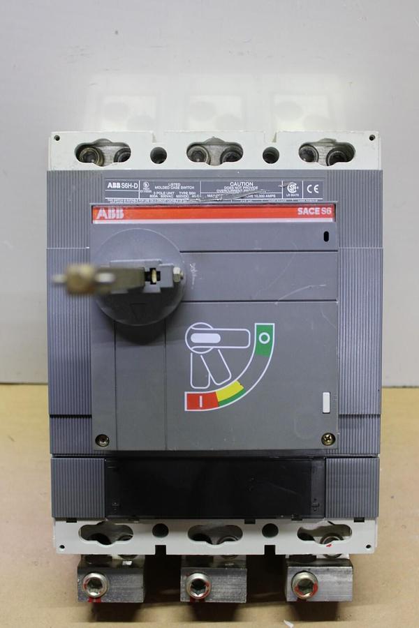 Used ABB MOLDED CASE SWITCH S6H-D 800 AMP 3-POLE 600 VOLT SACE S6 **WARRANTY**