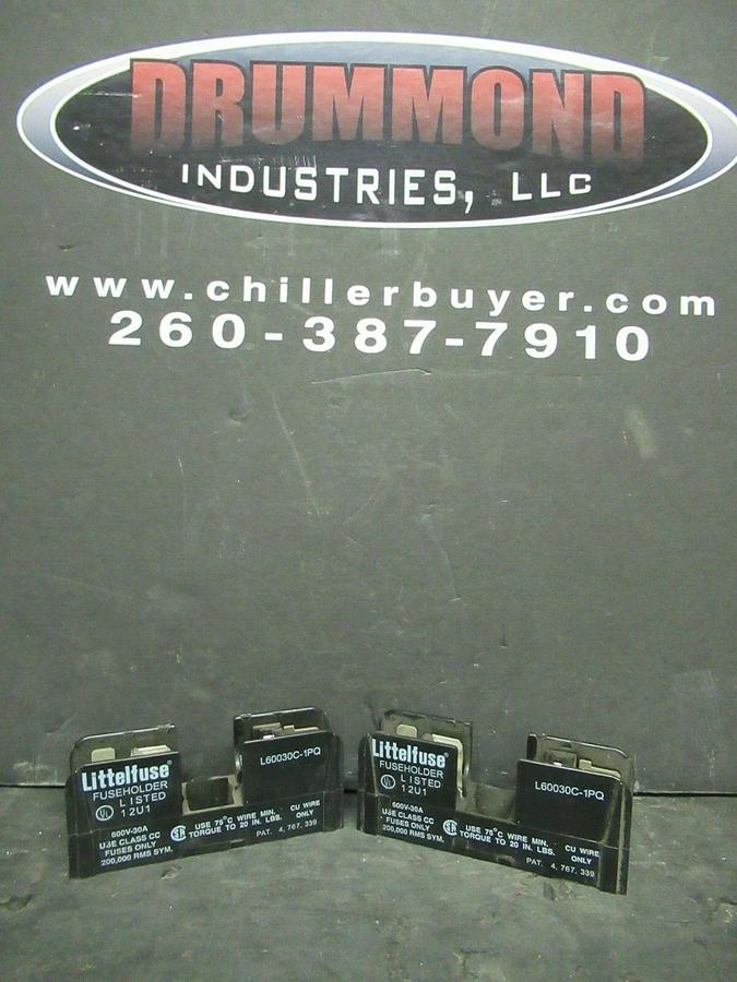 Used (2) LITTELFUSE FUSE LUG SET L60030C-1PQ 600 VOLTS 30 AMP **WARRANTY INCLUDED!**
