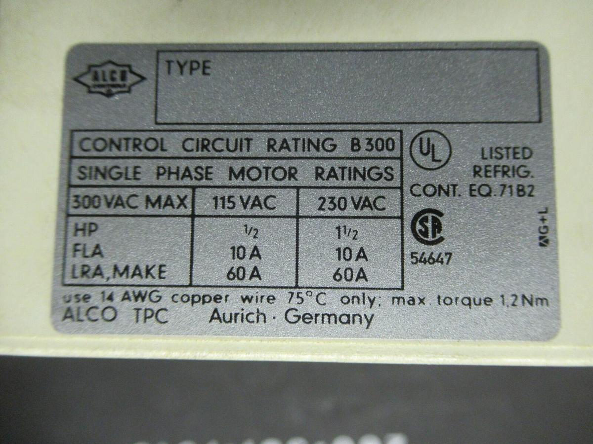 Used ALCO CONTROLS FF113-65 REFRIGERANT CONTROL PRESSURE SWITCH VALVE X13210082-02