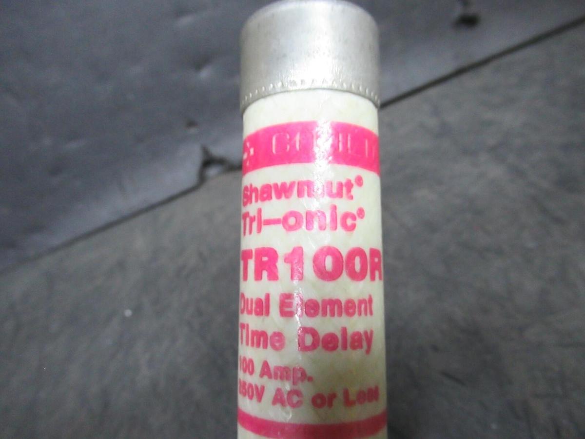 Used LOT OF 3 GOULD-SHAWMUT TRI-ONIC DUAL-ELEMENT TIME-DELAY FUSE TR100R 250 V 100 A