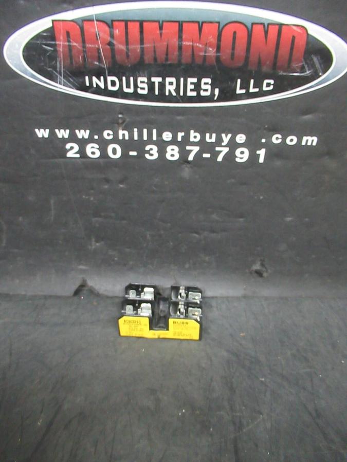 Used BUSSMANN FUSE HOLDER BC6032SQ 3-POLE 600 VAC 30 AMP CLASS CC CC60030-2SQ