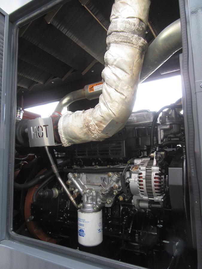 Used 60 KW DIESEL GENERATOR GENERAC 120/240 VOLT ONLY 355 HRS SOUND ENCLOSED VIDEO