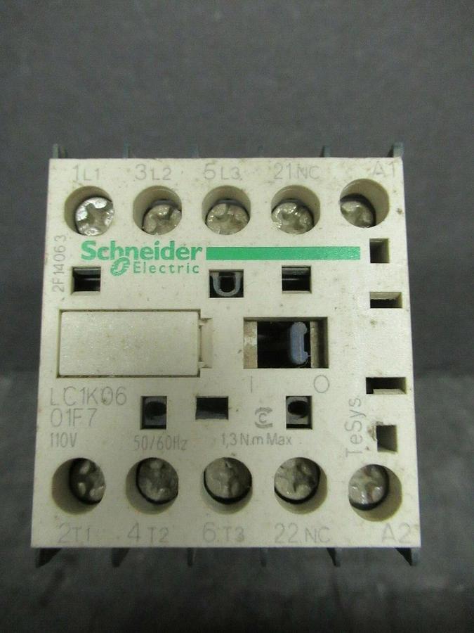 Used SCHNEIDER ELECTRIC MINI CONTACTOR LC1K0601F7 10 AMP 600 VAC 3 HP **WARRANTY**