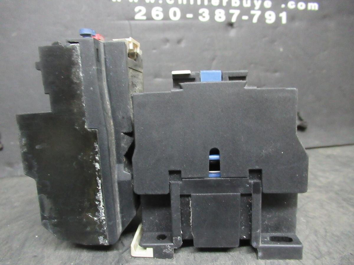 Used TELEMECANIQUE STARTER LC1D1206 W/ OVERLOAD RELAY LR2-D1312 25 AMP 600 VAC 10 HP