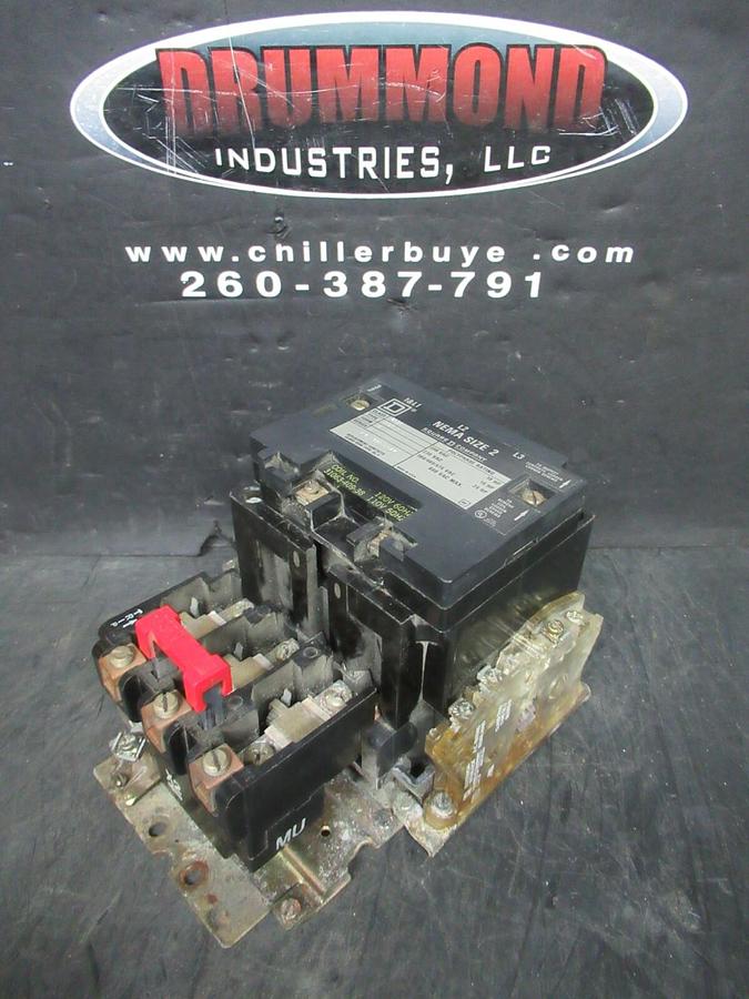 Used SQUARE D NEMA 2 STARTER 8536SD01 W/ OVERLOAD RELAY 600 VAC 25 HP 3-PHASE