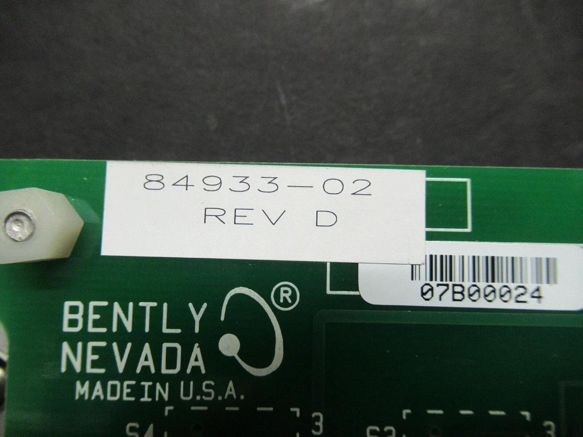 Used BENTLY NEVADA 6 CHANNEL TEMPERATURE MONITOR 84933-02 REV. D