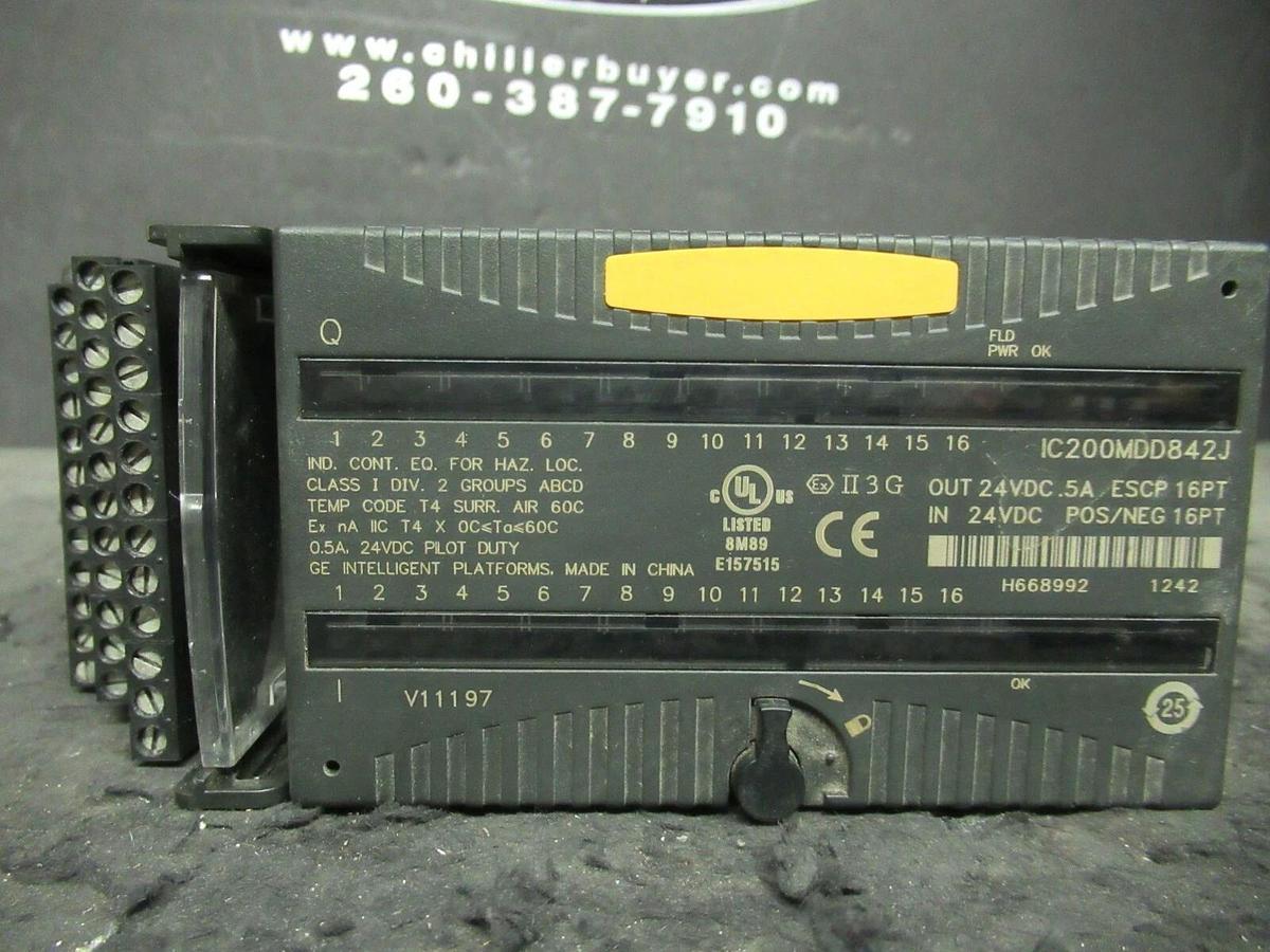 Used GE INTELLIGENT PLATFORMS IC200MDD842J FANUC INPUT OUTPUT I/O MODULE IC200CHS022L