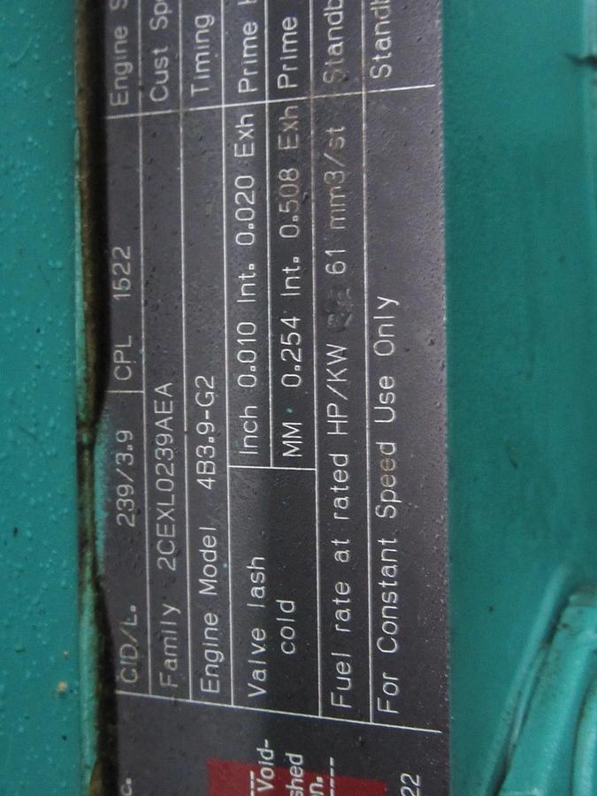 Used 40 KW DIESEL GENERATOR CUMMINS 120/240V B3.9-G2 RECONNECTABLE VIDEO ENCLOSED