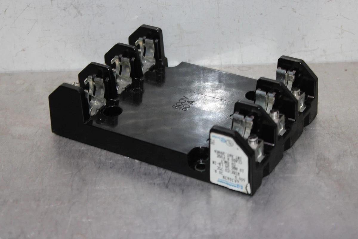 Used MARATHON 3-POLE FUSE LUG 6R30A3B 600 VAC 30 AMP FOR CLASS R FUSES COPPER ONLY