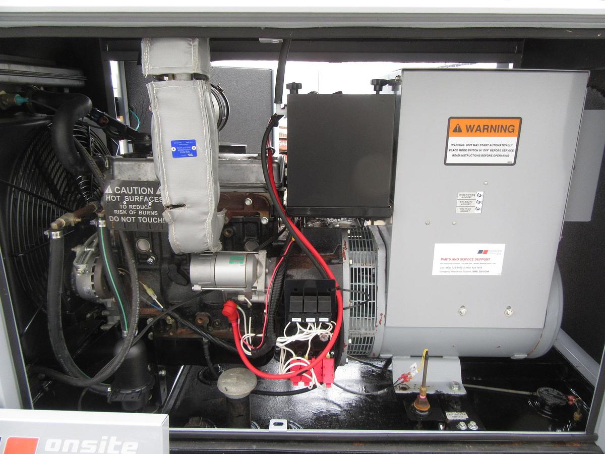 Used 20 KW DIESEL GENERATOR MTU 120/240 V 4LE1 ISUZU SOUND ENCLOSED 48 HRS  VIDEO