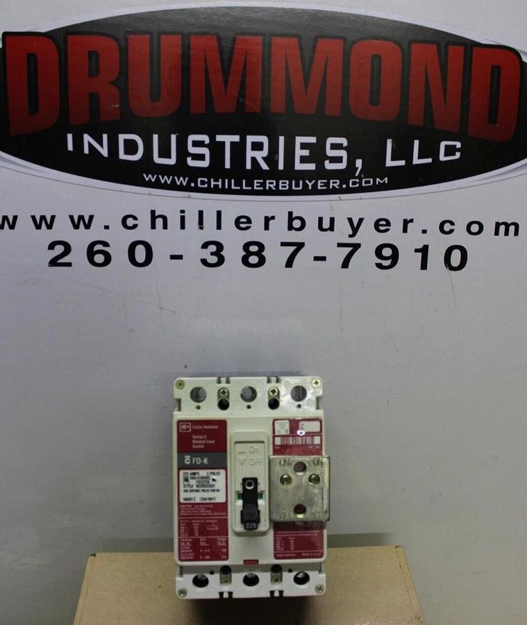 Used CUTLER HAMMER MOLDED CASE SWITCH FD3225K 225 AMP 600 VAC 3-POLE **WARRANTY**