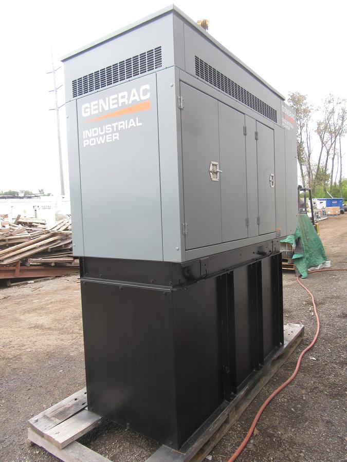 Used 48 KW DIESEL GENERATOR GENERAC 120/240 V FPT 366 HRS SOUND ENCLOSED VIDEO 50 KW