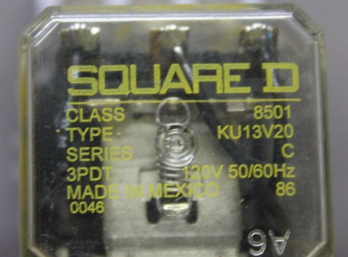 Used SQUARE D RELAY KU13V20 120 VOLT 50/60 HZ **WARRANTY INCLUDED**