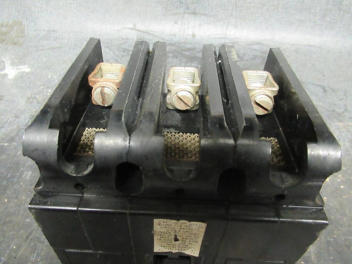 Used 60 AMP HEINEMANN BREAKER GH3-G3-U 480 VAC 3 POLE W/ LUGS **WARRANTY**
