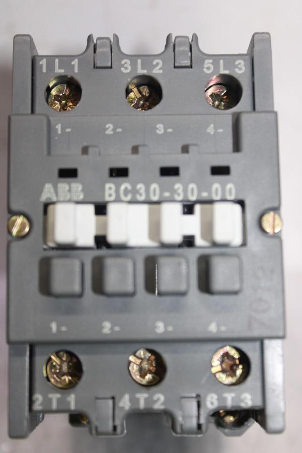 Used ABB CONTACTOR BC30-30-00 600 VOLT 45 AMP 30 HP COIL: 24 VDC *WARRANTY*