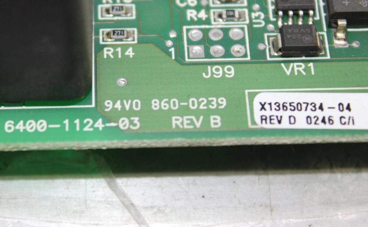 Used TRANE DUAL TRIAC OUTPUT CIRCUIT BOARD X13650734-04 REV. D 6400-1124-03 REV. B