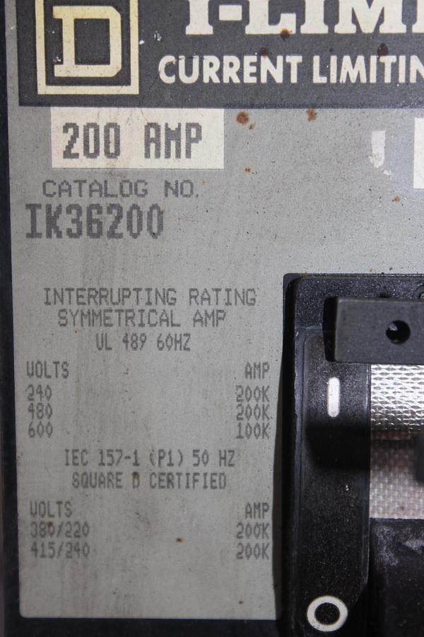 Used SQUARE D I-LINE CIRCUIT BREAKER KA36110 SERIES 2 110 AMP 600 VAC 3-POLE