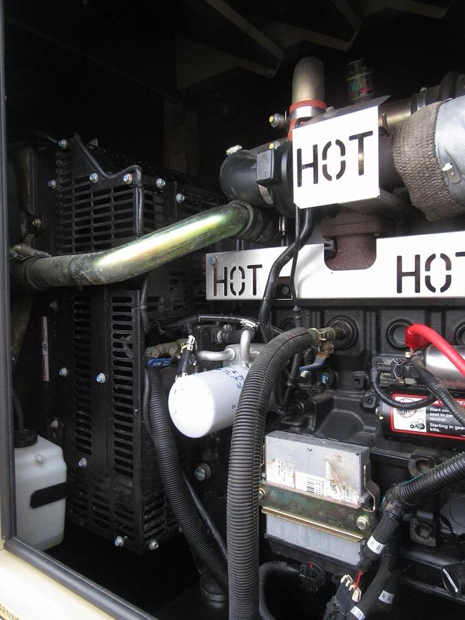 Used 60 KW DIESEL GENERATOR GENERAC 120/240 VOLT ONLY 500 HRS SOUND ENCLOSED VIDEO