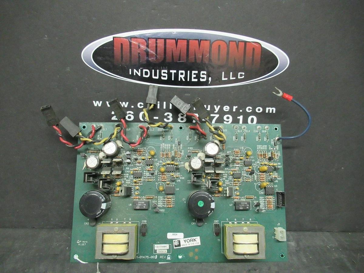 Used YORK VSD/VFD GATE CONTROL BOARD 031-01476-001 REV. G
