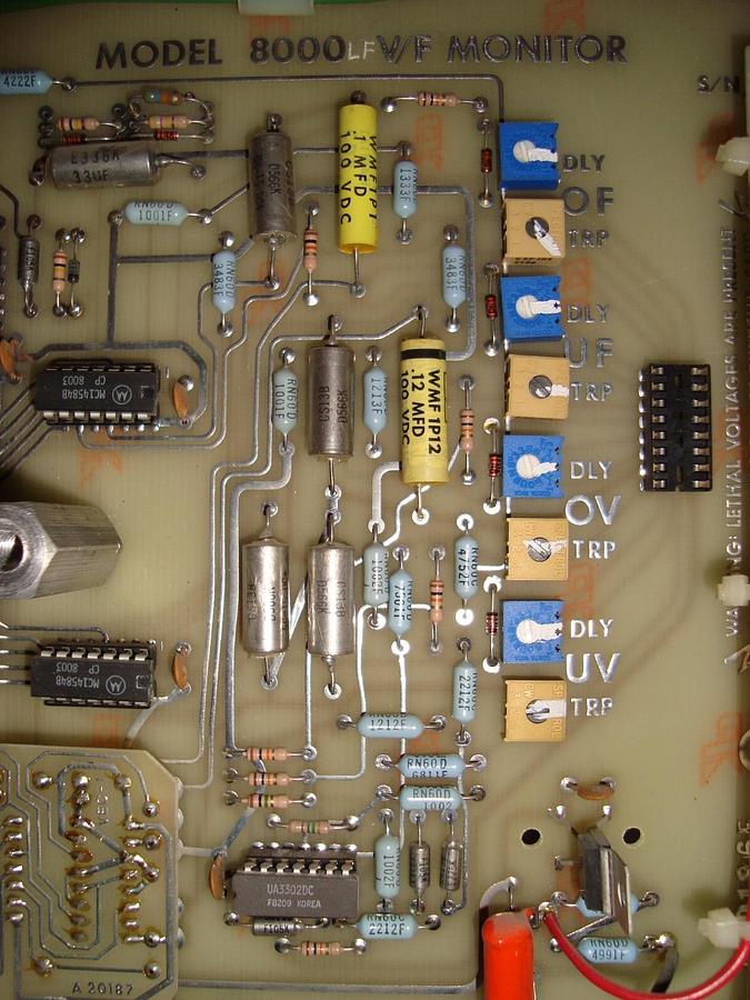 Used GENERAL ELECTRIC 8000 LF V/F MONITOR D20186F REV. C D20186B REV.C