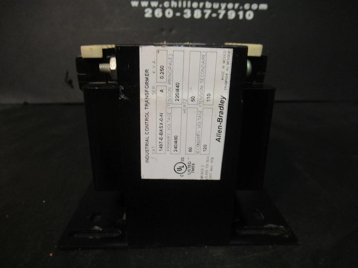 Used ALLEN BRADLEY CONTROL TRANSFORMER 1497-E-BASX-0-N SER. A 0.25 KVA 240/480 VAC