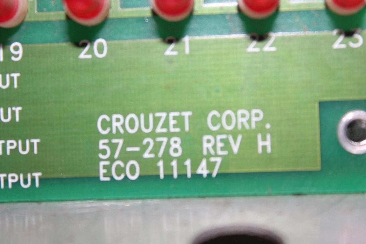 Used CROUZET DIGITAL I/O CIRCUIT BOARD 57-278 REV. H **WARRANTY INCLUDED**