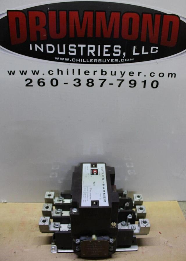 Used CUTLER HAMMER CONTACTOR C832KN6 SERIES C1 200 AMP 3-PHASE 3-POLE COIL: 120V