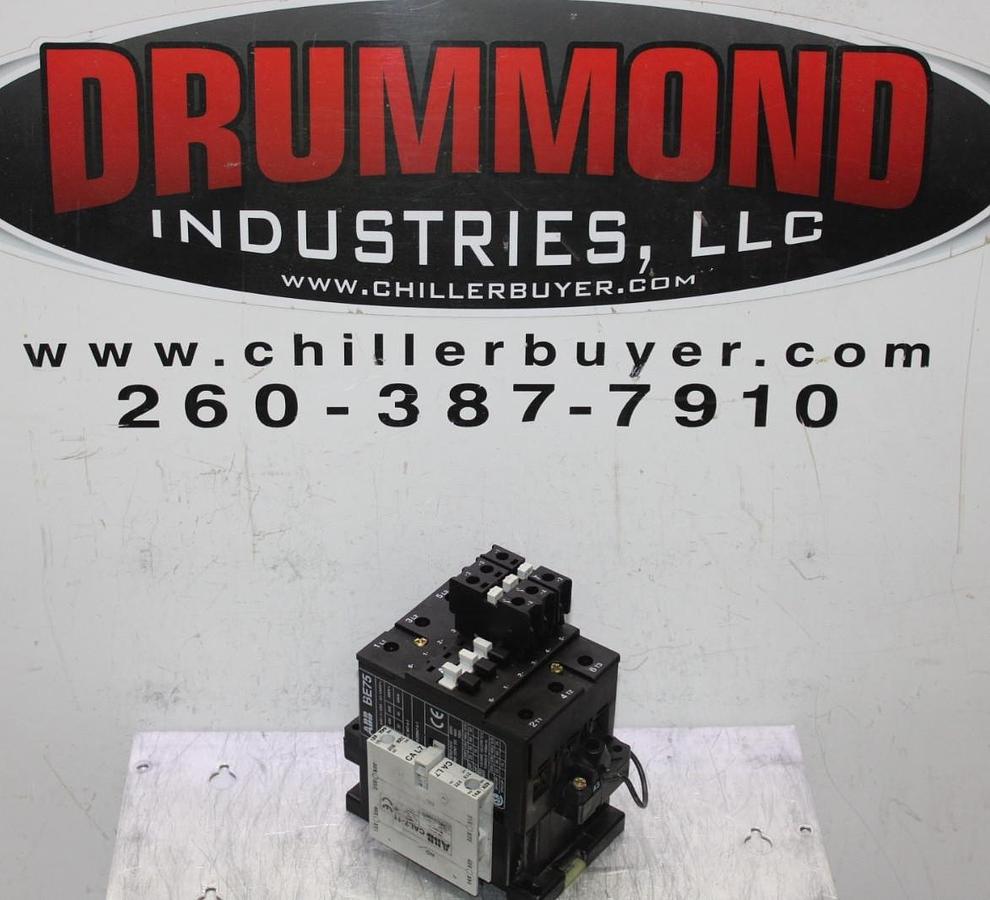 Used ABB CONTACTOR BE75C-Y21EX 105 AMP 600 VAC 3-POLE 75 HP COIL: 24 VDC