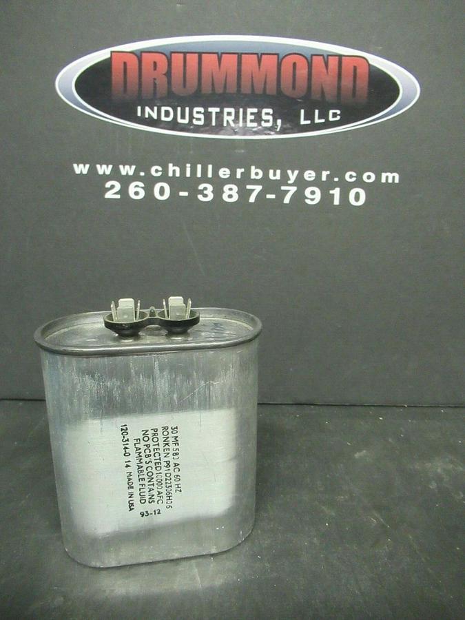 Used RONKEN CAPACITOR P91D22306H06 30 MF 10000AFC 580 VAC 60 HZ **WARRANTY**
