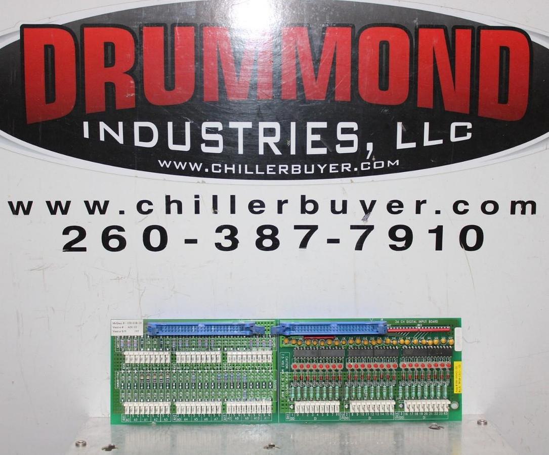 Used MCQUAY 24 CHANNEL DIGITAL INPUT CIRCUIT BOARD 658160B-03 006-000421-03 REV. A