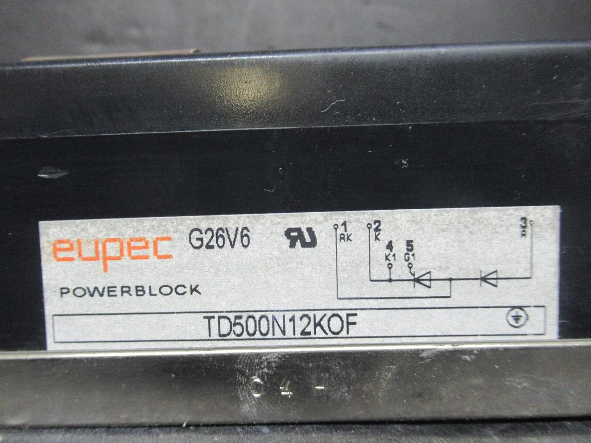 Used EUPEC G26V6 POWERBLOCK IGBT POWER MODULE TD500N12KOF *WARRANTY INCLUDED*