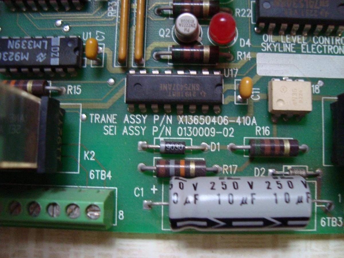 Used TRANE OIL LEVEL CONTROLLER BOARD X13650406-410A 0130009-02 **WARRANTY**