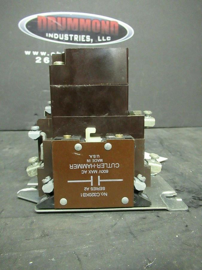 Used CUTLER HAMMER CONTACTOR C10CN3 SER. A1 27 AMP 600 VAC 10 HP 120 VAC COIL