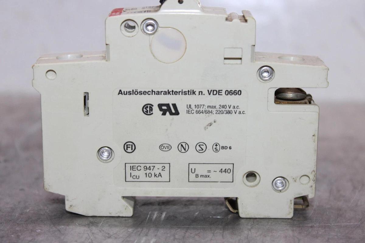 Used ABB CIRCUIT BREAKER S-271-k-20 240/415 VAC 20 AMP 1-POLE *WARRANTY*