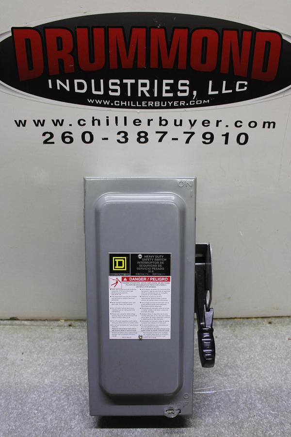 Used SQUARE D SAFETY DISCONNECT SWITCH HU365 400 AMP 600 VAC TYPE 1