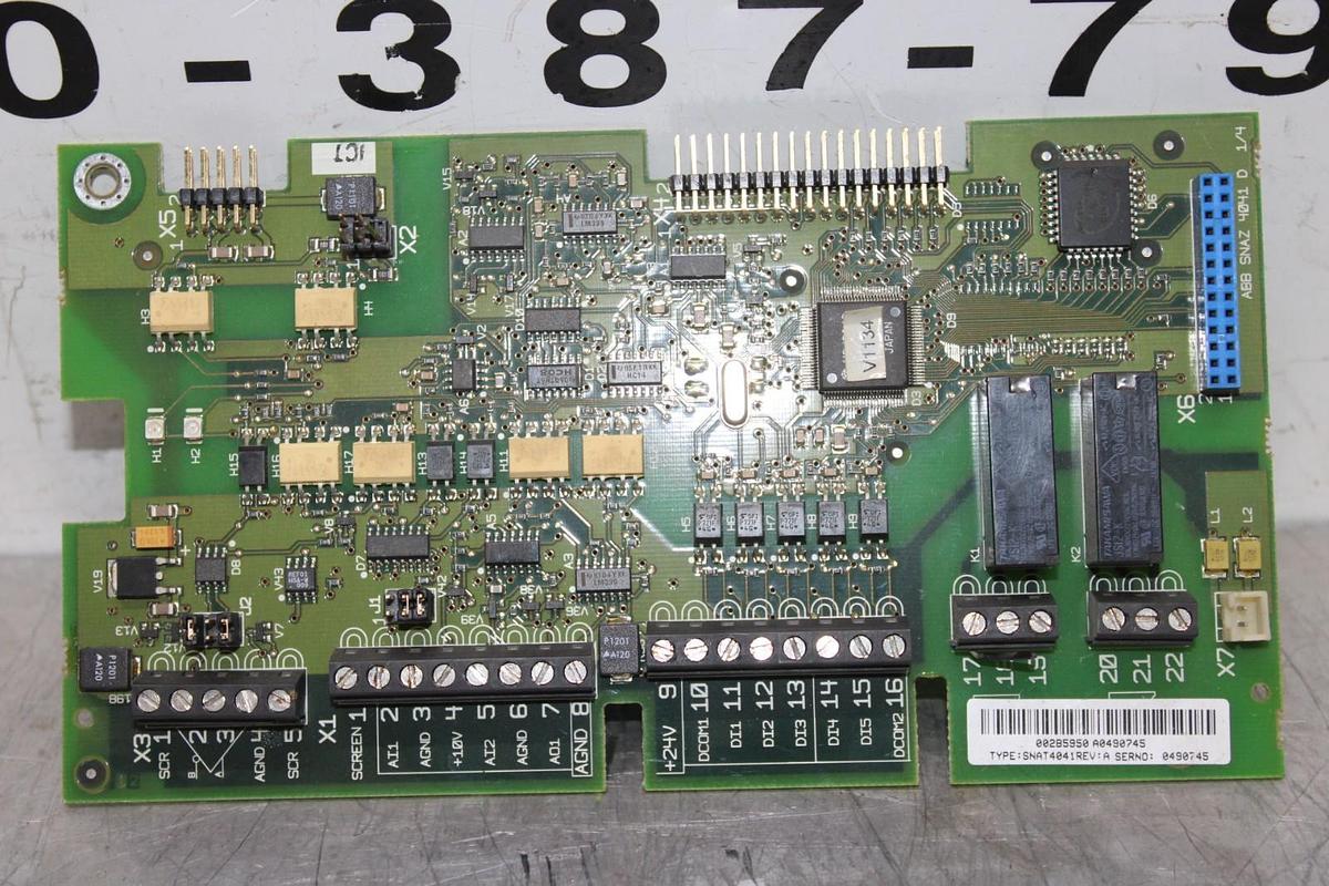 Used ABB DRIVE CONTROL CIRCUIT BOARD SNAT4041 REV. A SNAZ-4041-D-4/4 *WARRANTY*