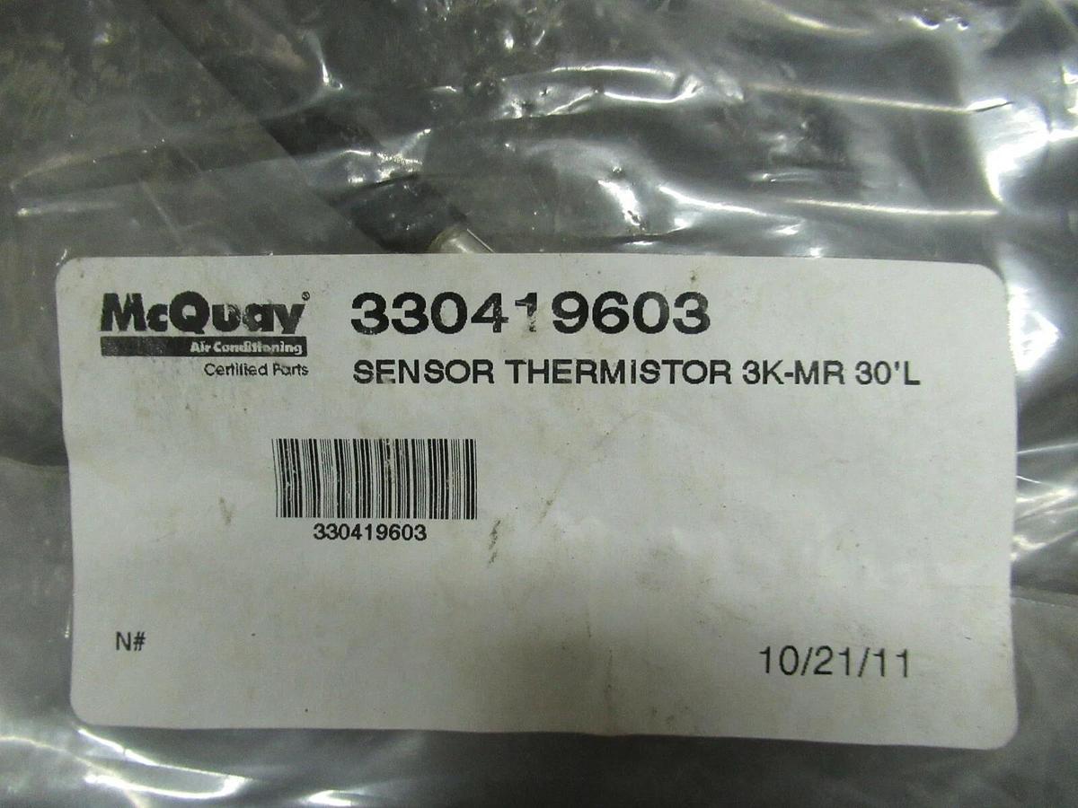 GENUINE MCQUAY LEAVING WATER TEMPERATURE SENSOR THERMISTOR 3K-MR 30' L 330419603