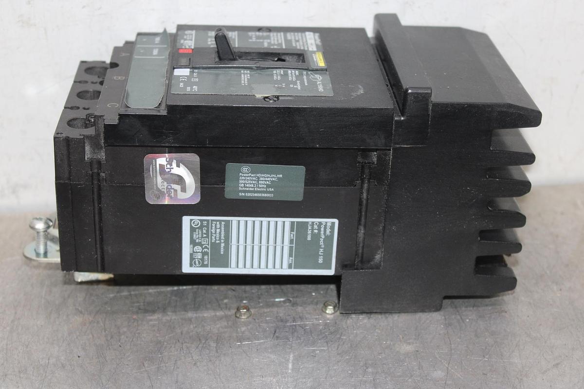 Used SQUARE D I-LINE CIRCUIT BREAKER FC34100 100 AMP 480 VAC 3-POLE