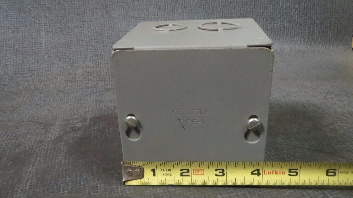 Used KEYSTONE TYPE 1 JUNCTION PULL BOX 4" X 4" X 4" **WARRANTY INCLUDED**