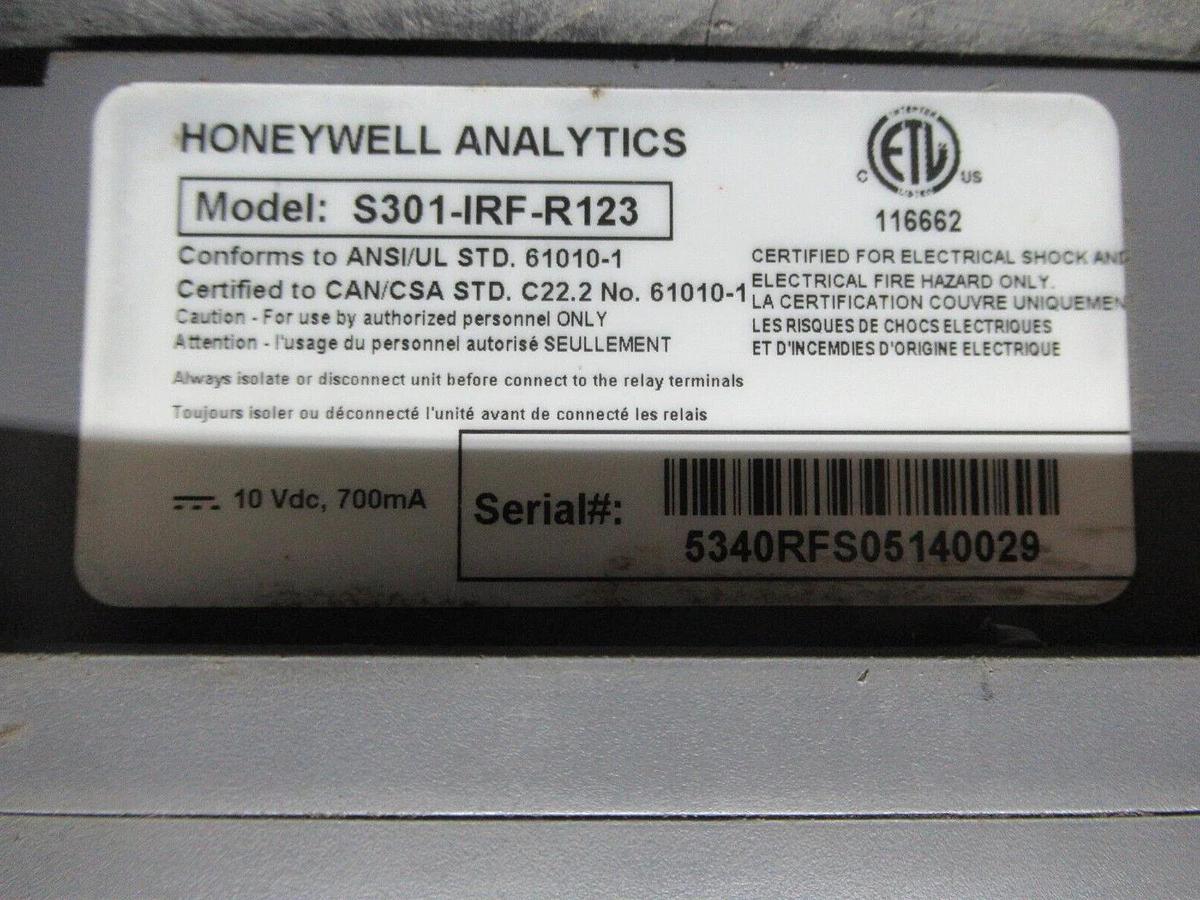 Used HONEYWELL ANALYTICS MODULE S301-IRF-R123 10 VDC 700 mA **WARRANTY INCLUDED**