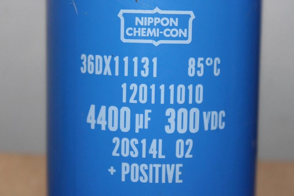 Used LOT OF 2 NIPPON CHEMI-CON 36DX11131 120111010 4400 uF 300 VDC **WARRANTY**