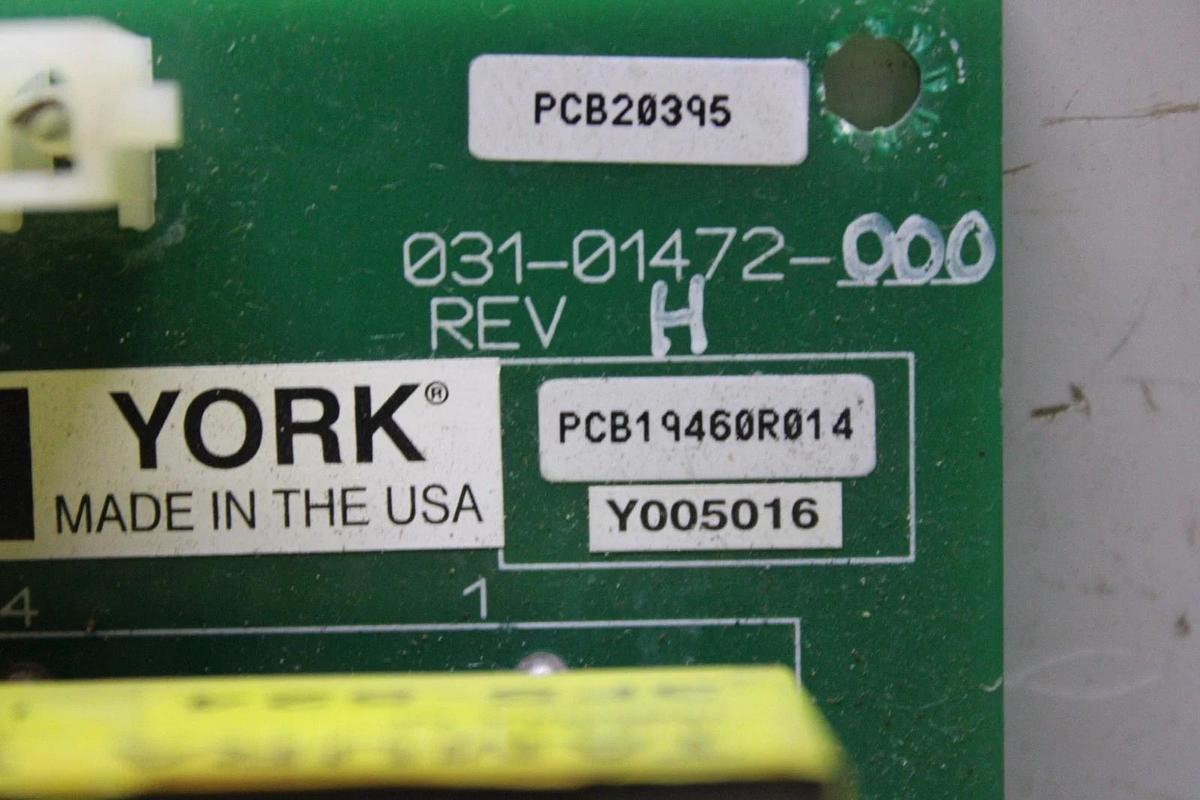 Used YORK CHILLER SCR LOGIC TRIGGER CIRCUIT BOARD 031-01472-000 REV. H **WARRANTY**