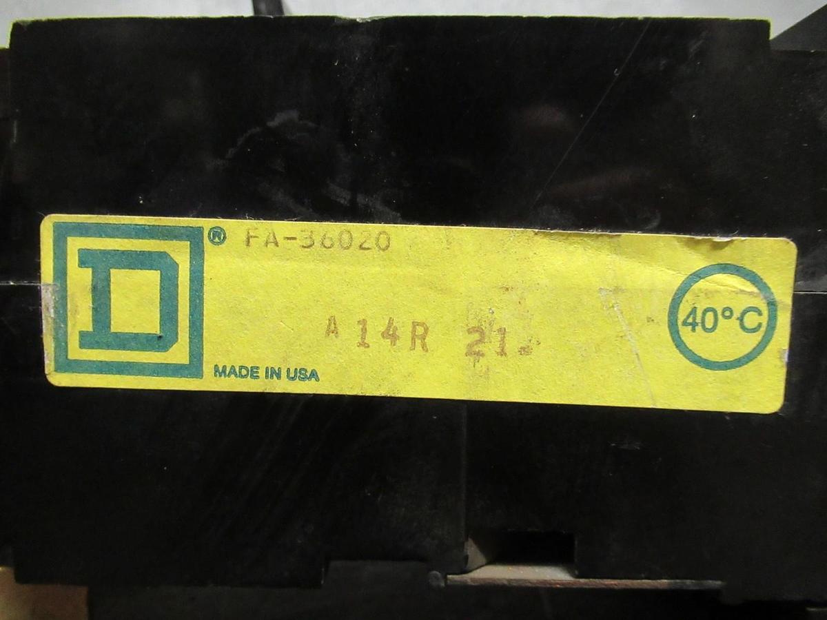 Used SQUARE D I LINE BREAKER FA36020 20A 600VAC 250VDC 3 POLE W/ LUGS **WARRANTY**