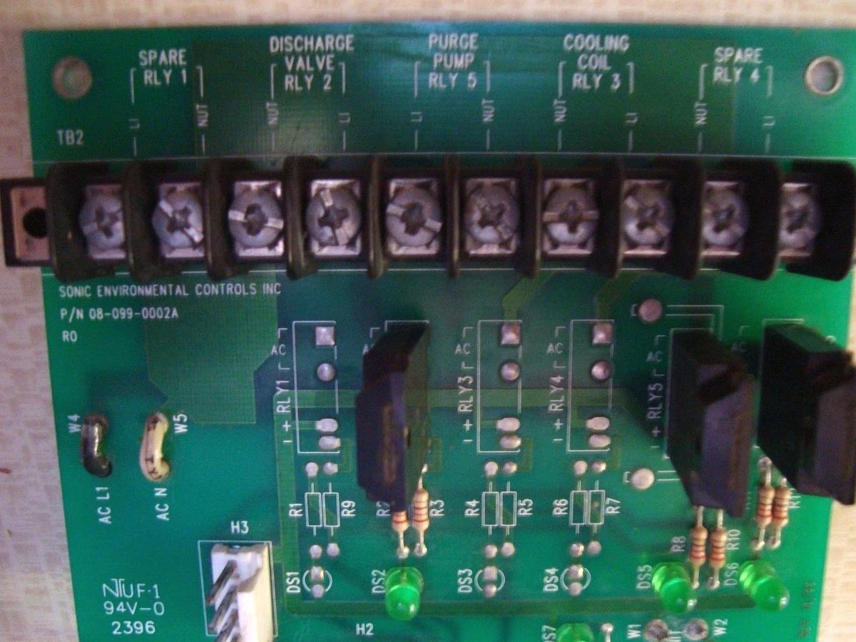 Used SONIC ENVIRONMENTAL CONTROLS INC CIRCUIT BOARD - MODEL: 08-099-0002A 94V-0 2396