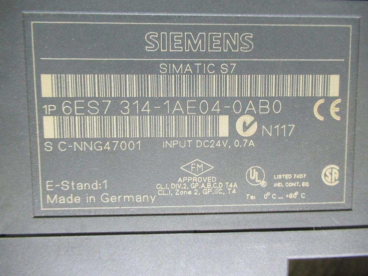 Used SIEMENS SIMATIC S7-300 EXPANSION MODULE 6ES7-314-1AE04-0AB0 **WARRANTY**