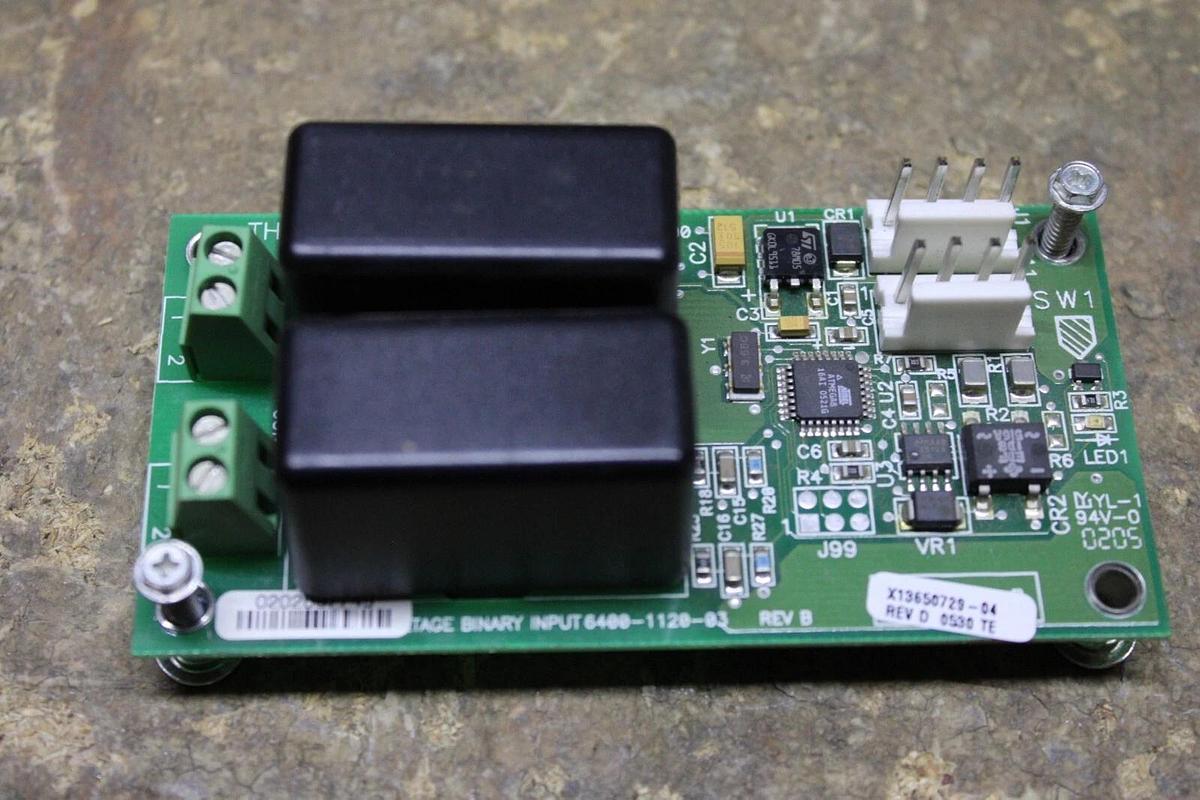 Used TRANE HIGH VOLTAGE BINARY INPUT 6400-1120-03 REV. B X13650729-04 REV. D